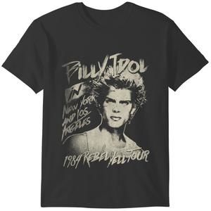 Billy Idol T Shirt 84 Rebel Yell Tour T-Shirt 80S Music Graphic Tees